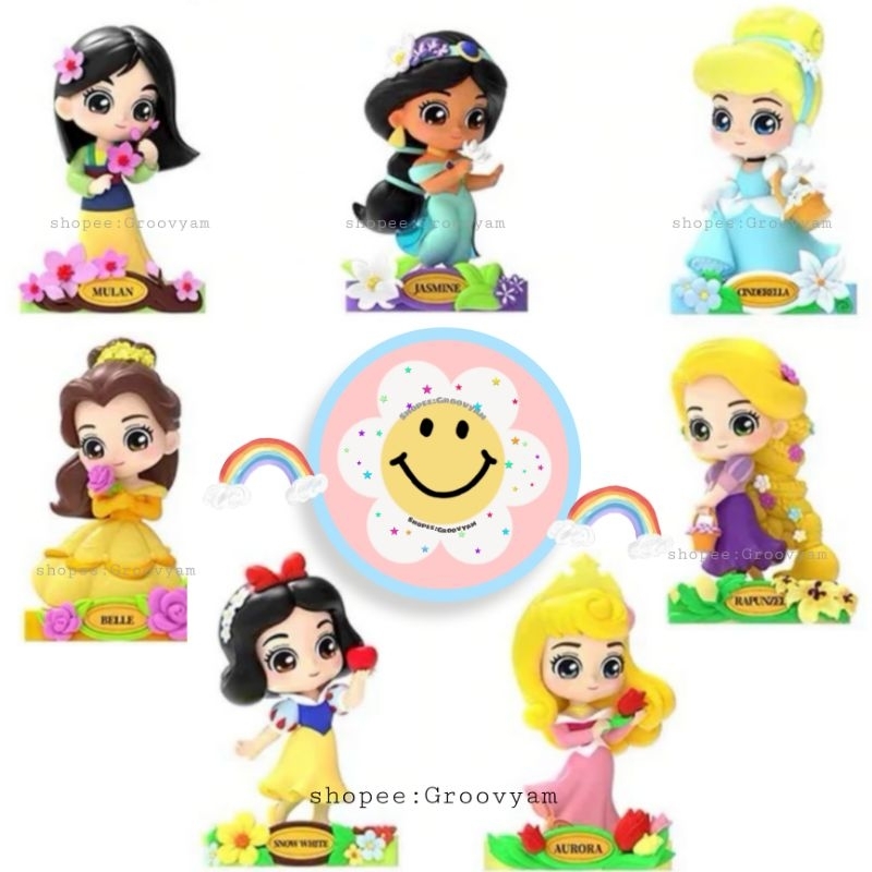 พร้อมส่ง🌈Disney Princess Garden x Herocross Art toy งานจากกล่องสุ่มเจ้าหญิง แท้100%ค่ะ