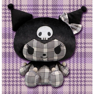 [⭐แท้/ญี่ปุ่น] Kuromi Black Check Ribbon BIG Plush Doll Sanrio ตุ๊กตาคุโรมิ ซานริโอ้