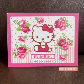 สติกเกอร์ Hello Kitty ลาย Kiity Rose ปี 2008 จากญี่ปุ่น ขนาด 14 x 10.5 ซม.