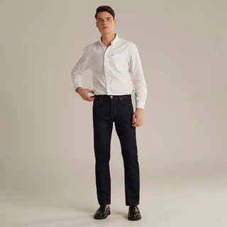Mc JEANS กางเกงยีนส์ แม็ค แท้ ผู้ชาย กางเกงขายาว ทรงขากระบอก สียีนส์เข้ม ทรงสวย MBA3109