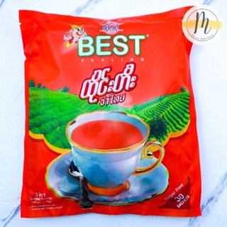 BEST ထိုင်းတီး ထုပ် 30 ပါ. ชาไทย 3in1 สูตรไม่มีน้ำตาล 20g x 30 ซอง.Best Thai Tea 3in1 Sugar Free 20g x 30 sachets