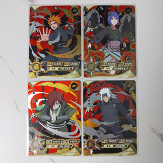 การ์ดนารูโตะ ARใหม่ ครบชุด4ใบ Naruto AR card NRSSAR No.01-04 รันใหม่