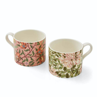 Spode Morris &amp; Co. Fruit &amp; Honeysuckle Mugs