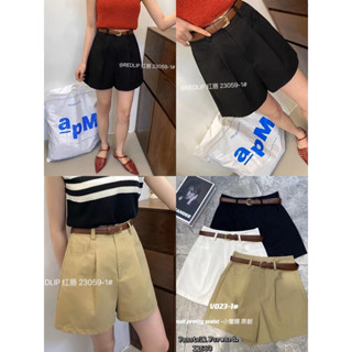 🇰🇷New🇰🇷  Korea shorts pant with belt มาใหม่เลยค้า อีกรุ่นนึงที่แนะนำ เลยนะค้า กับขาสั้นเกาหลี ผ้าดีมากรุ่นนี้