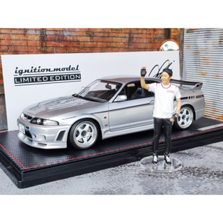 โมเดลรถR33 1/18 โมเดลรถSkylineR33 โมเดลรถ ignition model ig2251 Nissan Skyline R33 GTR Nismo 400R With Mr. Matsuda 1:18