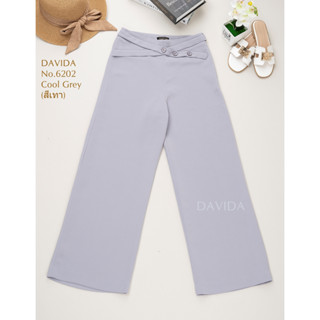 กางเกงขาบาน ซิปข้าง DAVIDA #6202