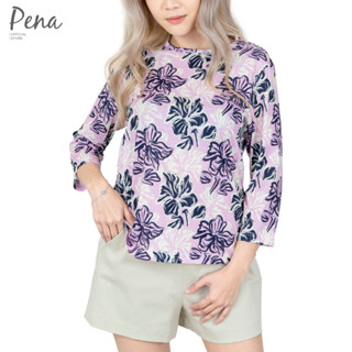 Pena House เสื้อยืดคอกลม พิมพ์ลาย แขนสามส่วน รุ่น PSTL052302