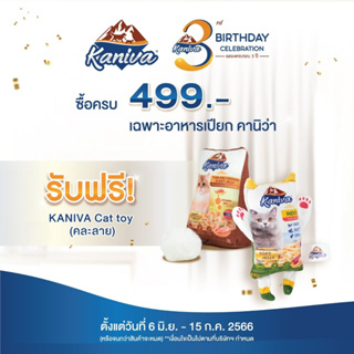 ของเล่นแคทนิป Kaniva ซื้อ อาหารเปียกแมว Kaniva ครบ 499.- ฟรี 1 อัน (สินค้าแถมห้ามกดซื้อ)