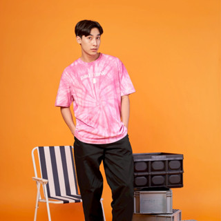 Paul Frank เสื้อยืด MENS TEES CLASSIC LOGO PINK TIE DYE