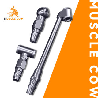 MUSCLE COW หัวเติมลมยางรถยนต์2แบบเกรดพรีเมี่ยมหัวเติมลมสั้นหัวเติมลมยาวหัวเติมลมหางปลาหัวเติมลมคับเปิลหัวสั้นคับเปิ้ล