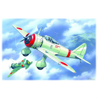 1/72 Ki-27b  ICM # 72202 plastic model kit สามารถทำเป็นตัวประจำการใน ทอ. ไทยได้ (ซื้อรูปลอกตัวไทย ใส่เพิ่ม)