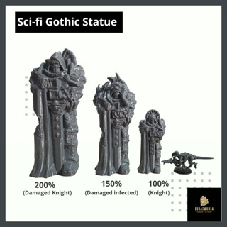 Sci-fi Gothic statue terrain for warhammer table top war game 01