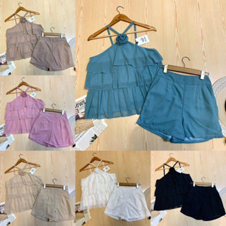Set 2 ชิ้น ผ้าชีฟองมีซับใน เนื้อดีใส่สบายทั้งเซ็ตค่า