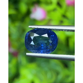 พลอย ไพลิน blue sapphire 2.83 กะรัต (Cts.) พร้อมใบเซอร์ พลอยแท้ อัญมณีมงคลประจําวันเกิด เครื่องประดับพลอย