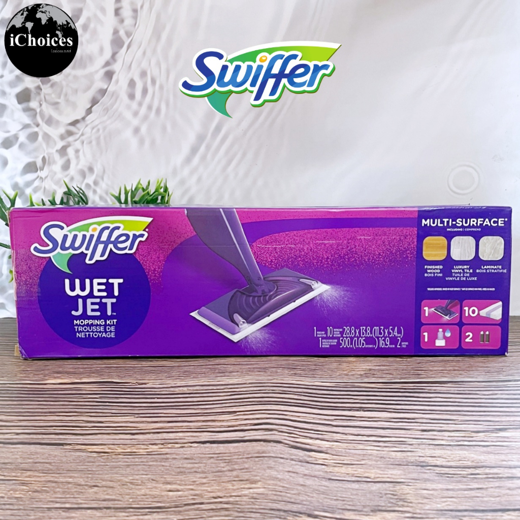 [Swiffer] WetJet Mopping Kit อุปกรณ์ทำความสะอาดพื้น ไม้ถูพื้น ไม้ม็อบ ม็อบถูพื้น ไม้กวาดพื้น Starter Kit