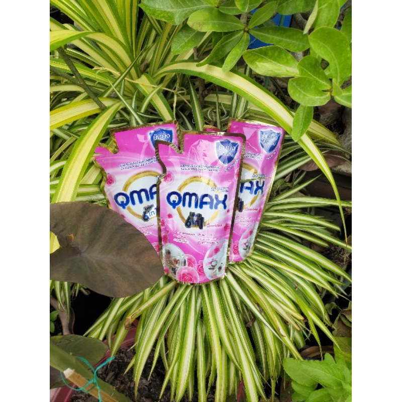 Qmax ซักผ้า สีชมพู  ขนาด 300 มล.