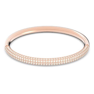 Swarovski Stone bangle - White, Rose-gold tone plated #5032850