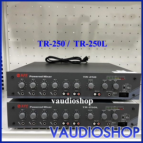 NPE TR-250 สีดำ / TR-250L สีดำ Power Mixer แอมป์ เครื่องขยายเสียง NPE TR250 BLK TR250L