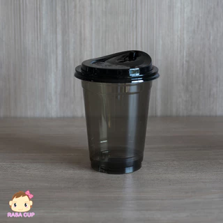 [M98SB-0100] ฝายกดื่มมีจุกปิด สีดำ เนื้อ PET ขนาดปาก 98 มม. บรรจุ 100 ชิ้น (เฉพาะฝาไม่รวมแก้ว)