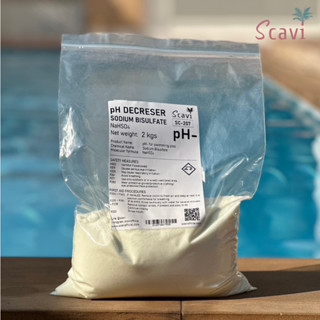 pH- for swimming pool 2 kg Sodium Bisulfate พีเอชลบ โซเดียมไบซัลเฟต NaHSO4 PH minus Pool Chemical