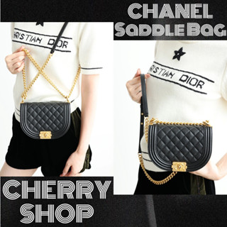 🍒ชาแนล Chanel LEBOY Ladies Chain Messenger Bag 🍒 กระเป๋าสะพายทรงสี่เหลี่ยมขนมเปียกปูน