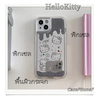 ✨ส่งของขวัญ✨เคส for iPhone 11 14 Pro Max Case for iPhone 12 13 ป้องกันการตก การป้องกัน พิกเซล HelloKitty สาวน่ารักหัวใจ