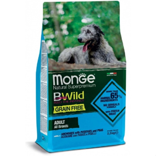 Monge B-Wild Adult All Breed Grain Free Anchovies, Potatoes and Peas อาหารสุนัขโตทุกสายพันธุ์ 12 กก. เกรนฟรี