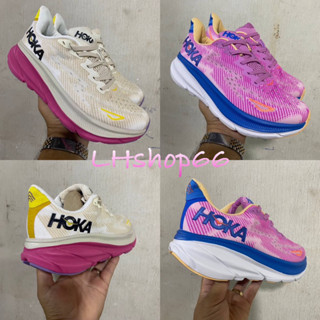 🌈รองเท้าผ้าใบ HOKA Women Clifton 9  Running Shoes Cyclamen / Sweet Lilac🌸