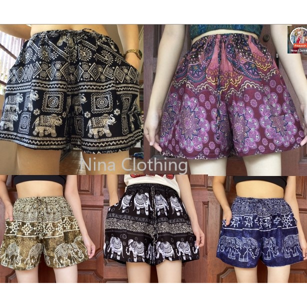 Elephant pants Thai pants Shorts กางเกงขาสั้น กางเกงลายช้าง มีหลายลายให้เลือก รูปที่ 5