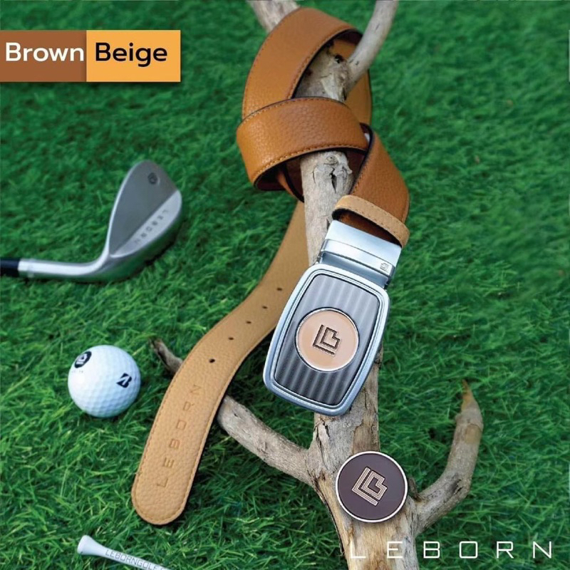 LEBORN Lebelt-brb เข็มขัดกอล์ฟ เข็มขัดออกรอบ เข็มขัดมาร์คเกอร์