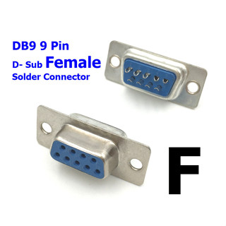 (5ชิ้น)Female D-sub connector 9 pin RS232 Serial Port Connector DB9 Female solder wire type