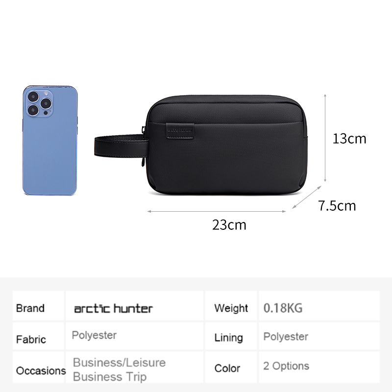 Arctic Hunter Waterproof กระเป๋าถือ รุ่น K00580 23ซม.*7.5ซม.*13CM กันน้ำBlack