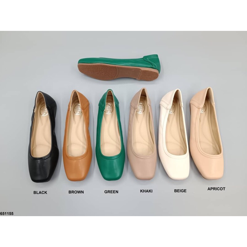 งานโล๊ะสต็อคค่ะ อาจมีตำหนิ🪐651155🪐 [พร้อมส่ง]  บวกเพิ่ม 1ไซส์De Shoes รุ่นเรียบๆไม่มีโบว์ ใส่ได้กับทุกชุด