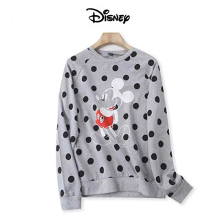 เสื้อวอร์ม MICKEY MOUSE  DISNEY สีเทาลายจุด 🧡เสื้อแขนยาว ลาย MICKEY mouse