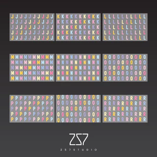 ตัวรีดติดเสื้อ ตัวอักษร A-Z อักษรภาษาอังกฤษ สีพาสเทล ขนาด 1.5cm ตัวรีดติดกระเป๋า ตัวรีดชื่อ อาร์มติดเสื้อ No.118