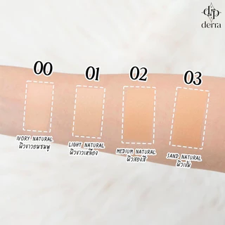 [✨พร้อมส่ง | ส่งฟรี] แท้💯 📍มี4เบอร์📍คุชชั่นเดอร์ร่า ลดสิว Derra cushion คุชชั่นเพื่อผิวคนไทย คุมมัน กันน้ำ กันเหงื่อ 10g