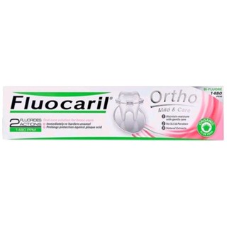 Fluocaril ortho mild &amp; care toothpaste 125 g. ฟลูโอคารีล ยาสีฟัน สูตรออร์โธ มายด์ &amp; แคร์ 125 กรัม