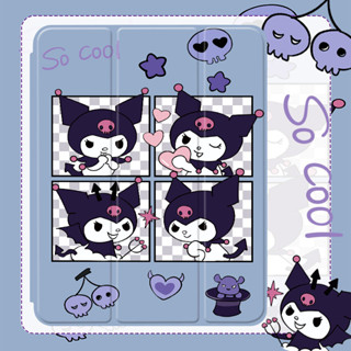 Kuromi เคสไอแพดหลังใส ขอบนุ่ม โปร10 5นิ้ว air1/2/3/4/5 gen6/7/8/9 แอร์9 7 10 9 เจน10 2018/20 ใส่ปากกาได้ ipad case 9917