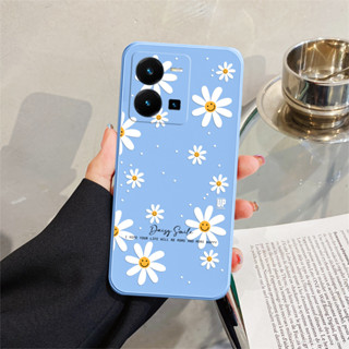 เคสดอกไม้เดซี่ รุ่น VIVO Y สีฟ้า เคสซิลิโคน