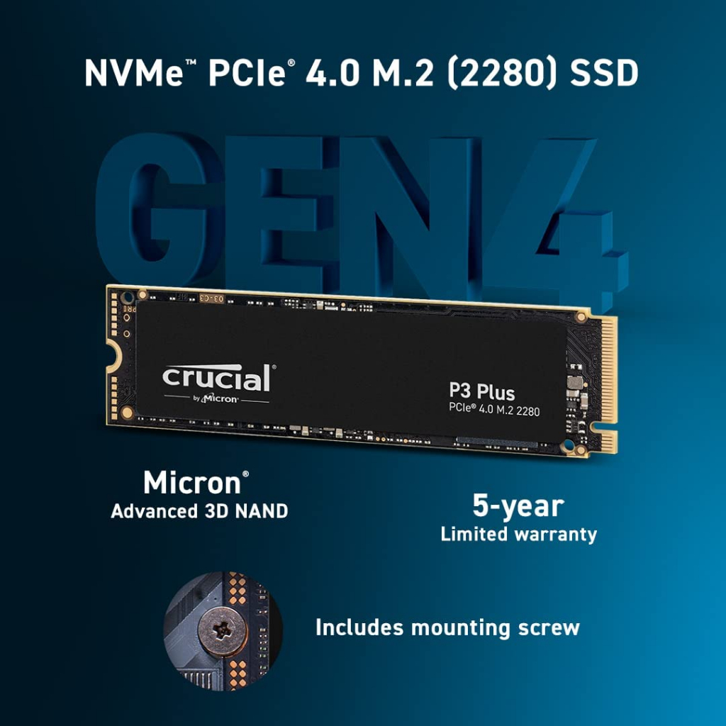 Crucial 2TB P3 PLUS NVMe M.2 SSD