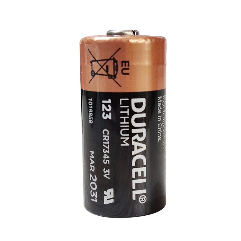 ถ่าน Duracell CR123/DL123 Lithium 3V 1ก้อน(รุ่นดำทอง)ของแท้มีเลขล็อตการผลิต