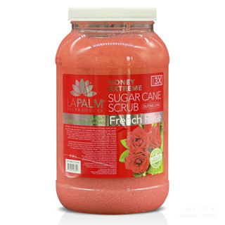 LA PALM HONEY EXTREME SUGAR CANE SCRUB FRENCH ROSE  3785 ML ของแท้!! / SCRUB สครับผิวกาย