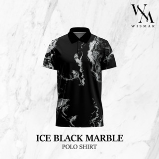 เสื้อโปโลลายหินอ่อน(ไอซ์แบล็ค): Polo Ice Black Marble (Short-Sleeve)