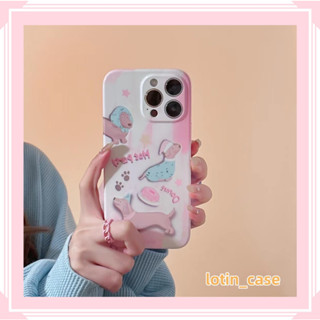 🎁ส่งของขวัญ🎁เคสไอโฟน สำหรับ 11 13 for iPhone Case 14 12 Pro Max น่ารัก การ์ตูน ลูกสุนัข กันกระแทก ปกป้อง เคสโทรศัพท์