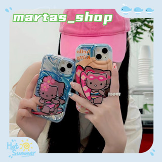 ❤️ส่งของขวัญ❤️ เคสไอโฟน 11 12 13 14 Pro Max HelloKitty ความนิยม แฟชั่น ฤดูร้อน สไตล์คู่รัก Case for iPhone สาวน่ารักหัวใ