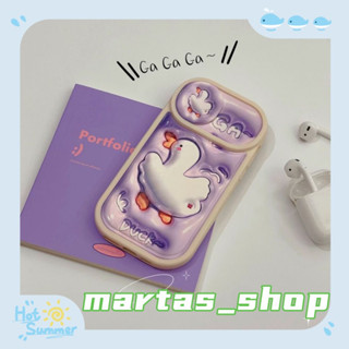 ❤️ส่งของขวัญ❤️ เคสไอโฟน 11 12 13 14 Pro Max เป็ด การ์ตูน ฤดูร้อน ความคิดสร้างสรรค์ ฤดูร้อน Case for iPhone สาวน่ารักหัวใ