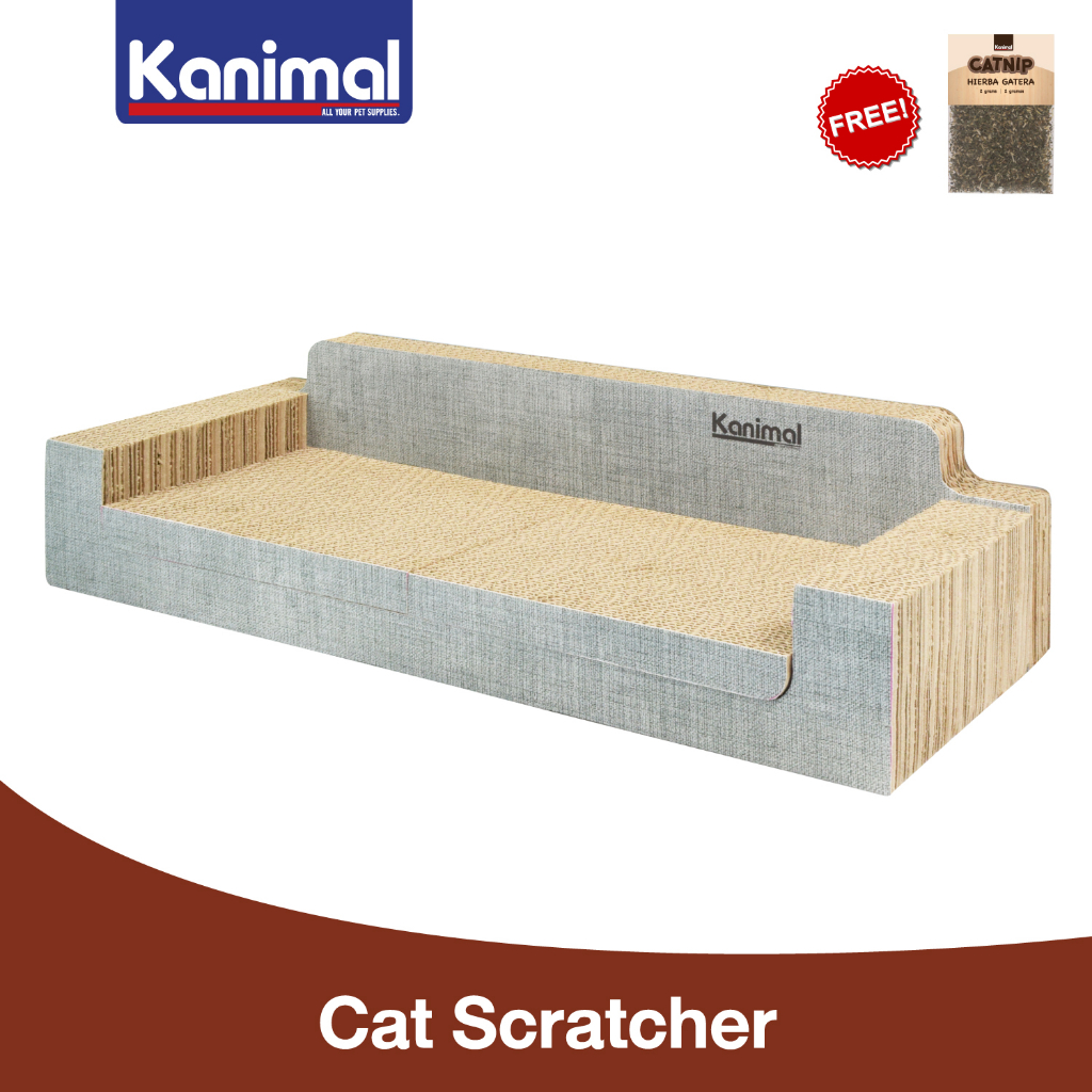 [CS-2000] Kanimal Cat Toy ของเล่นแมว ที่ลับเล็บ ที่ข่วนเล็บแมว รุ่นโซฟาจัมโบ้ Size XXL 80x40x20 ซม. แถมฟรี! Catnip