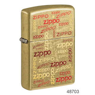 Zippo 48703 Logos Design ของแท้ Made in USA