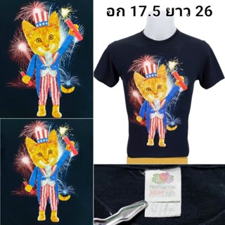 เสื้อยืดมือสอง เสื้อยืด u.s.a. สวยสภาพดี