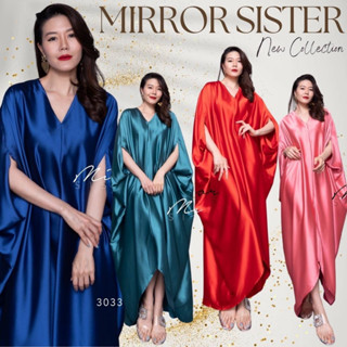 🔖ป้าย MirrorSister 30330.1 เดรส ทรงคาฟทาน สวย หรู BaZaaR KafTaN DReSS เนื้อผ้า PREMiUM ซาติน ไซค์ใหญ่ เดรสออกงาน ไปงาน